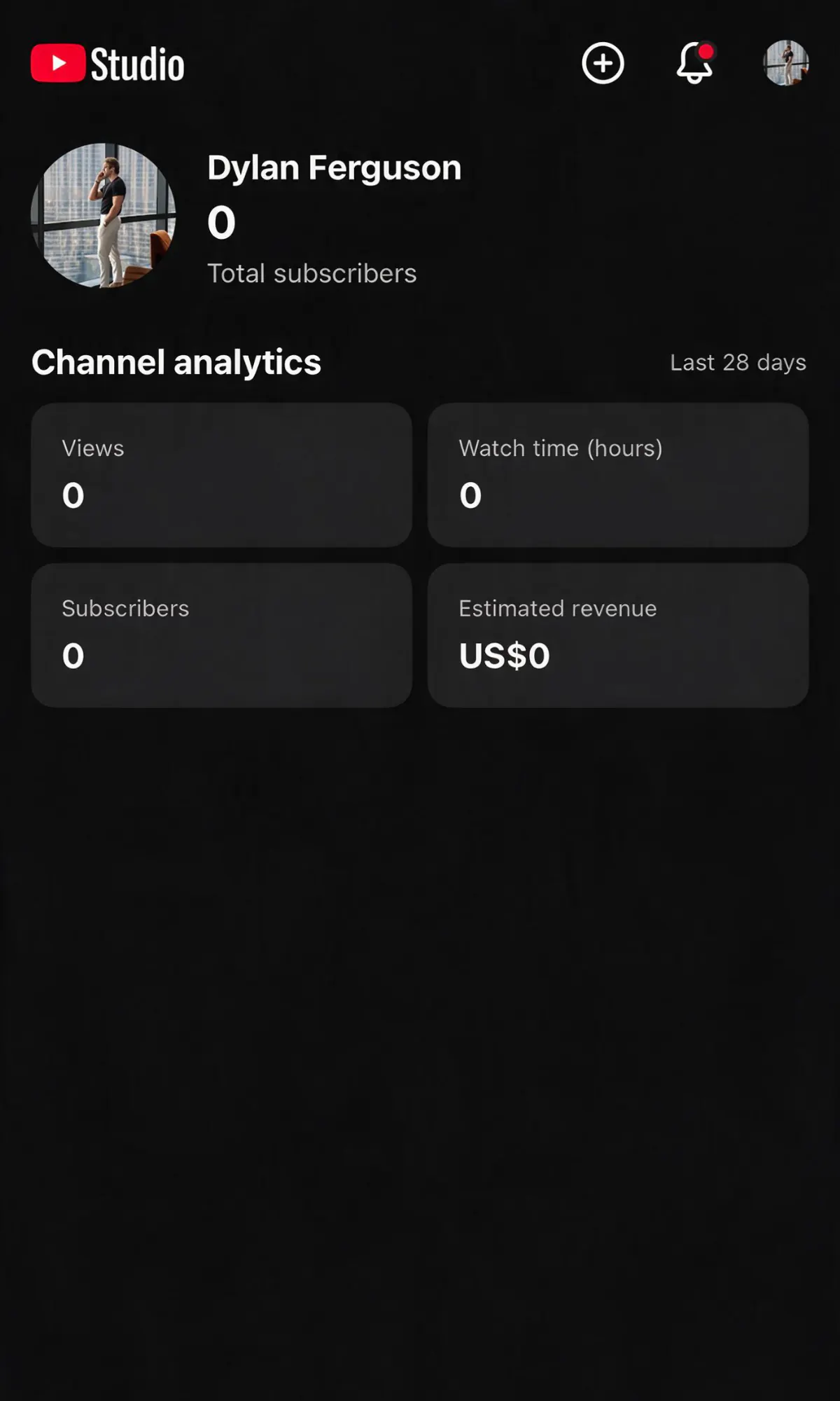Dylan Ferguson before, 0 subscribers